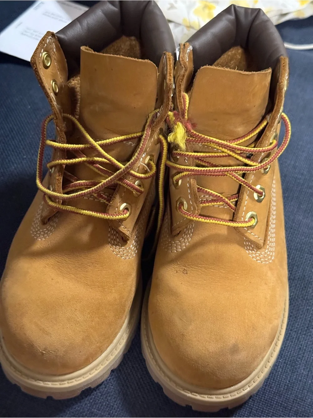 Timberland Wheat/Tan Kids Lace-Up Work Boots